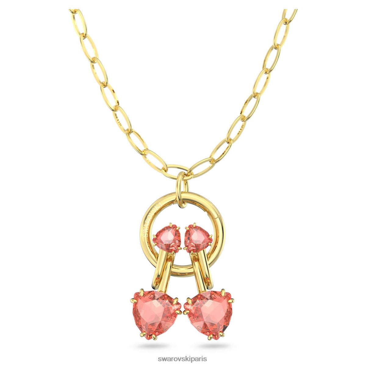 accessoires Swarovski bijoux en cosse rose, plaqué doré RZD0XJ1423