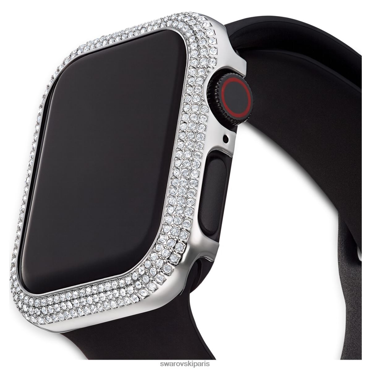 accessoires Swarovski coque scintillante compatible avec apple watch ton argenté RZD0XJ1417