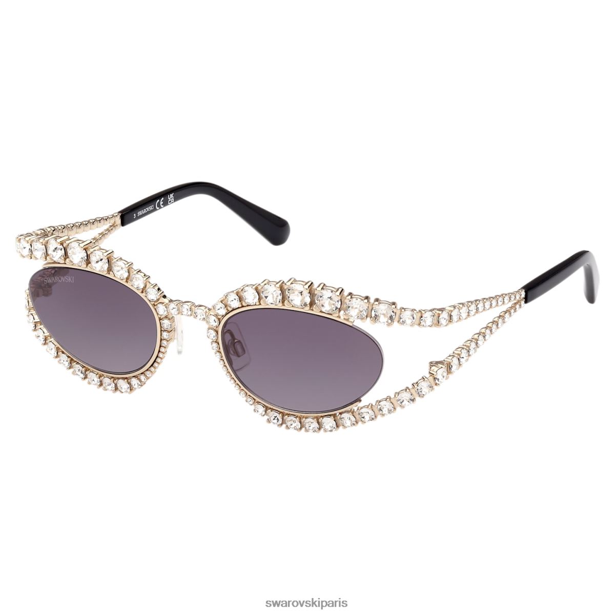 accessoires Swarovski des lunettes de soleil déclaration, sk0385 32b, gris RZD0XJ1465