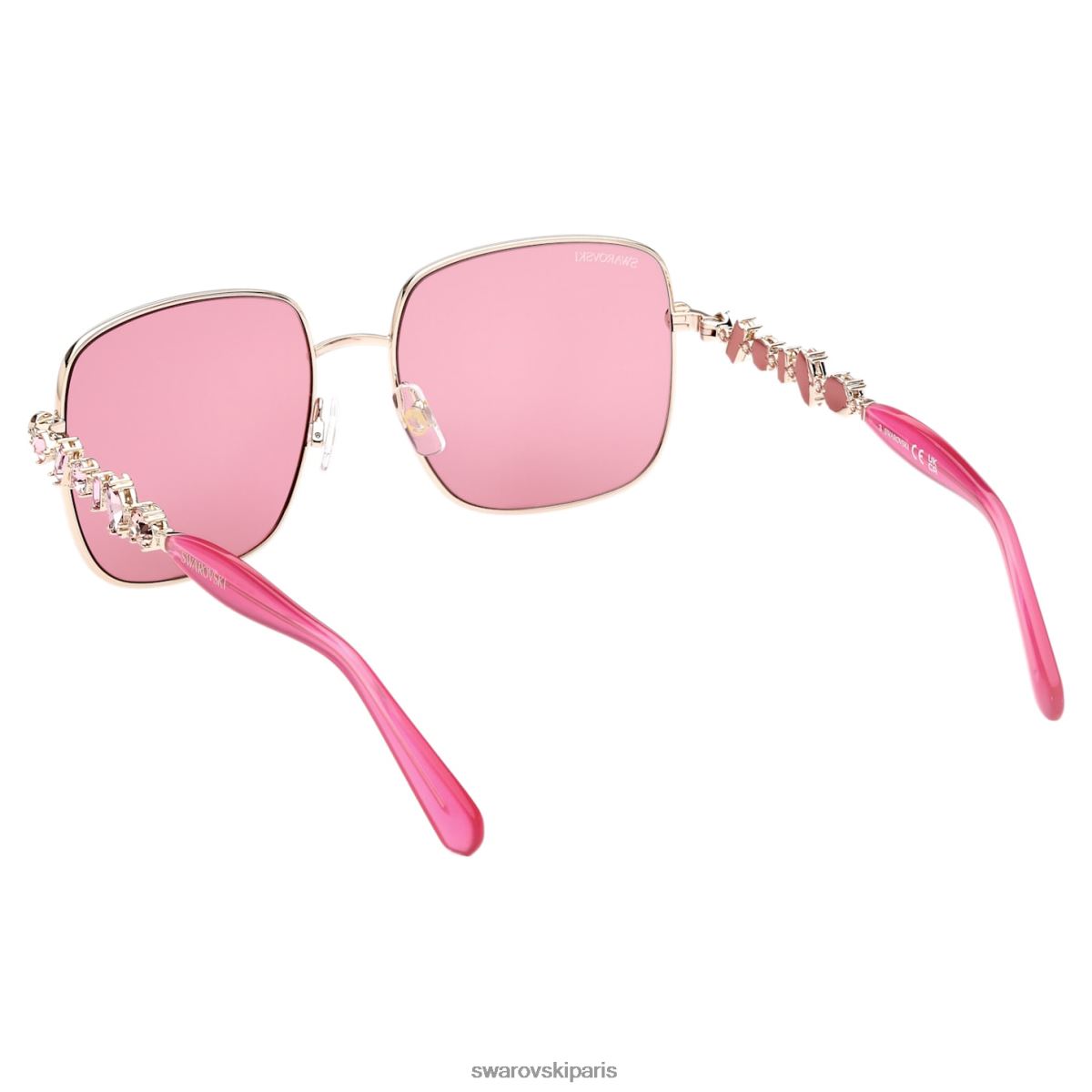 accessoires Swarovski des lunettes de soleil forme carrée, sk0358 32s, rose RZD0XJ1461