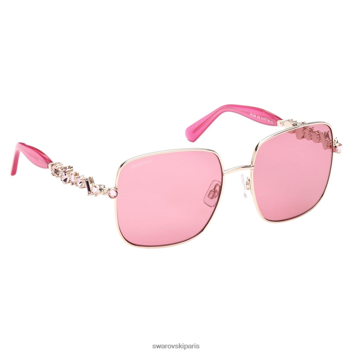 accessoires Swarovski des lunettes de soleil forme carrée, sk0358 32s, rose RZD0XJ1461