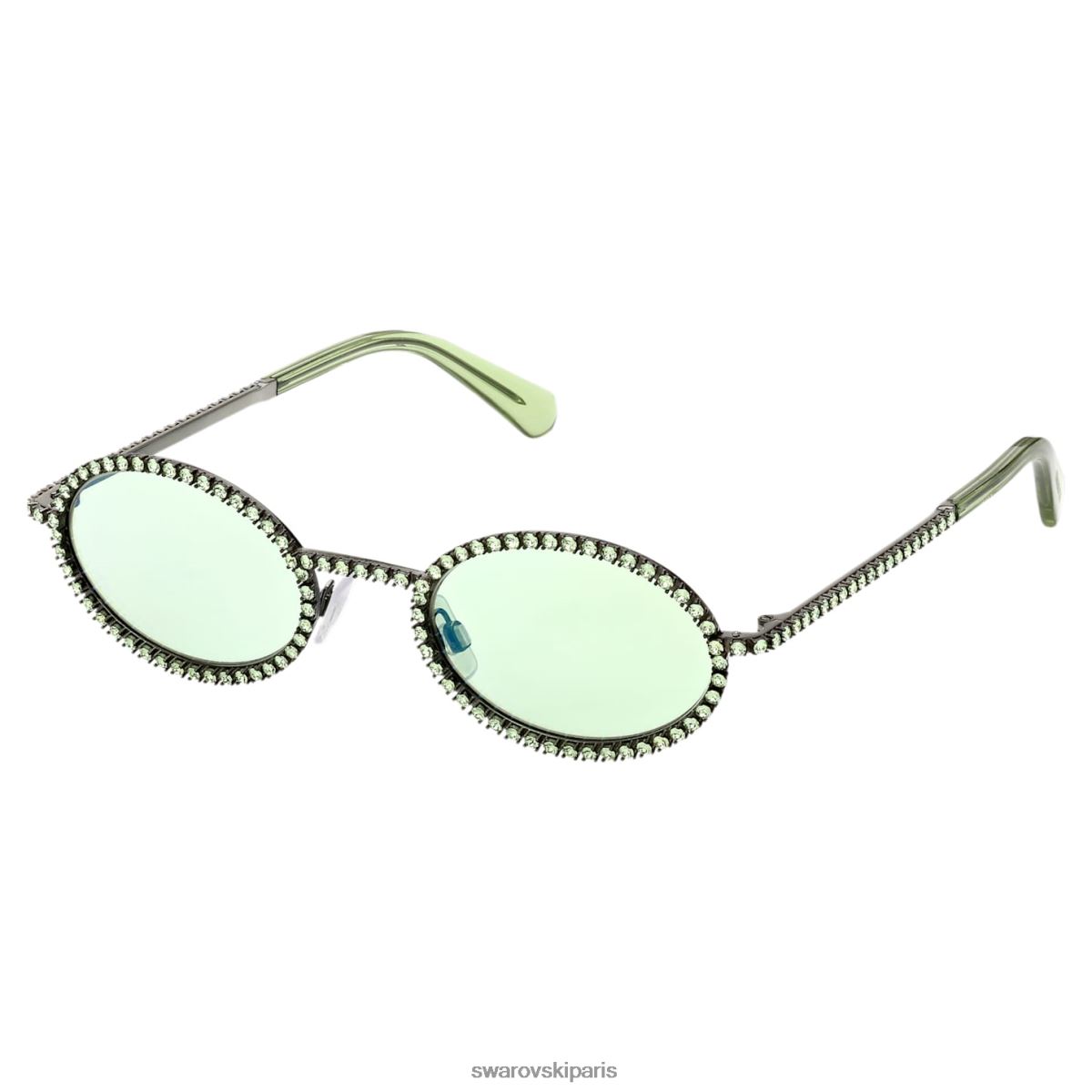 accessoires Swarovski des lunettes de soleil forme ovale, pavé, sk0340 08n, vert RZD0XJ1434