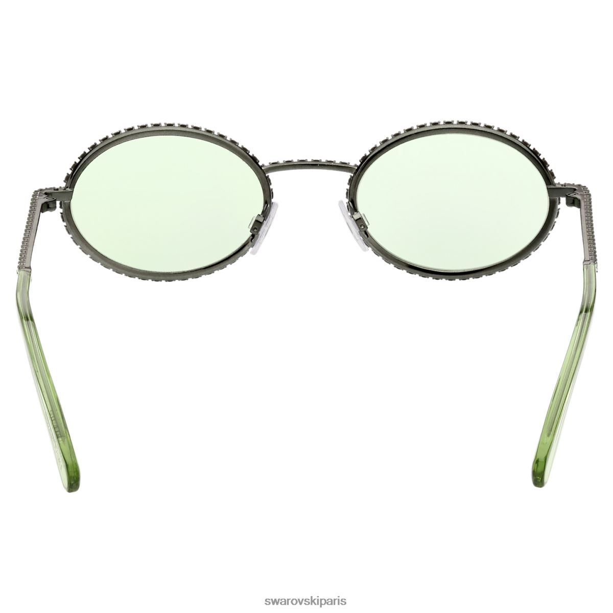 accessoires Swarovski des lunettes de soleil forme ovale, pavé, sk0340 08n, vert RZD0XJ1434