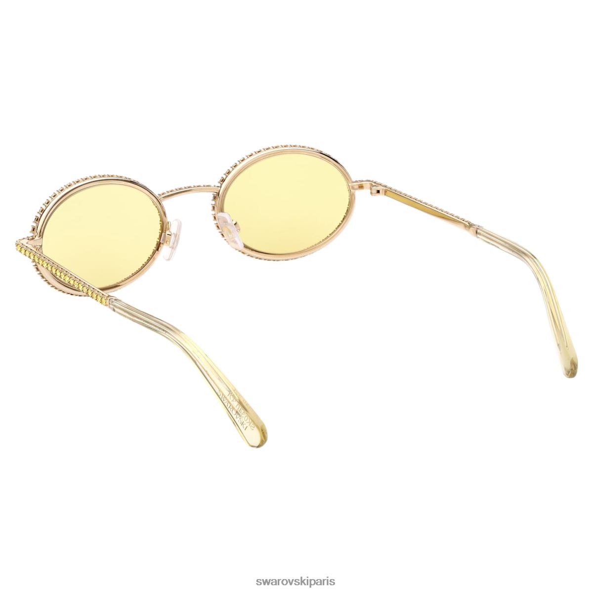 accessoires Swarovski des lunettes de soleil forme ovale, pavé, sk0340 32l, jaune RZD0XJ1448