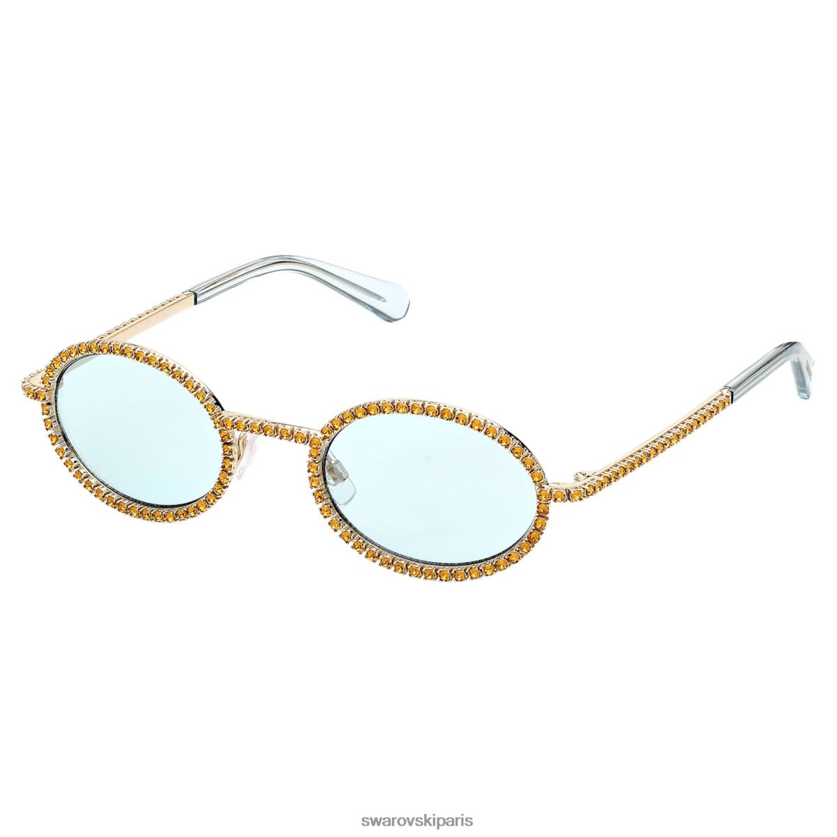 accessoires Swarovski des lunettes de soleil forme ovale, pavé, sk0340 32n, vert RZD0XJ1452