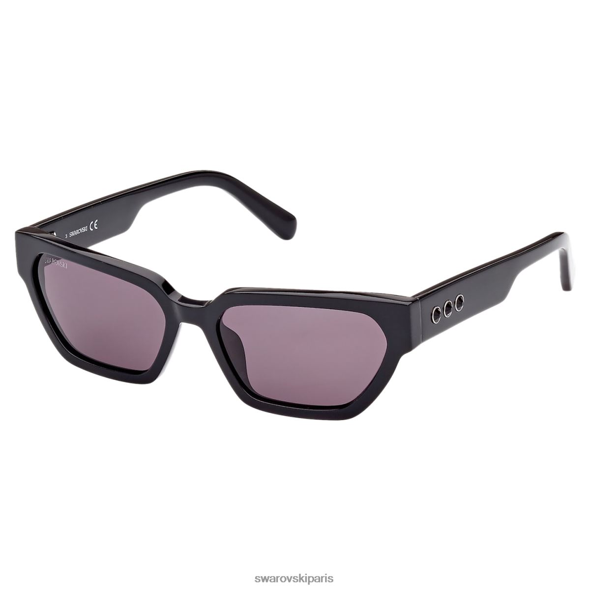 accessoires Swarovski des lunettes de soleil œil de chat étroit, sk0348 01a, noir RZD0XJ1458