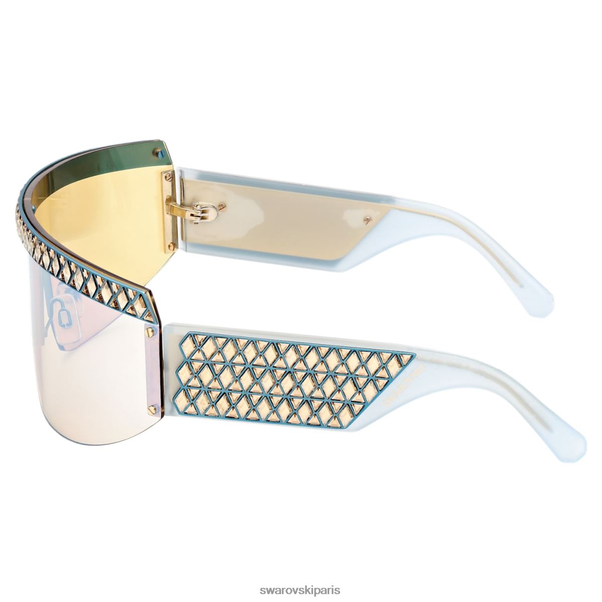 accessoires Swarovski des lunettes de soleil masque, teinte dégradée, sk0363 30x, bleu RZD0XJ1445