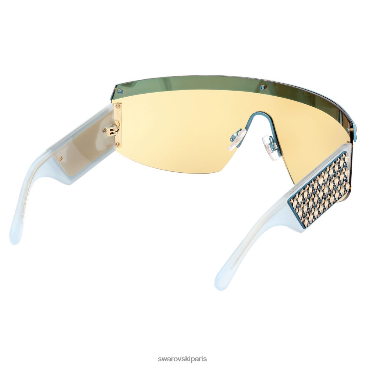 accessoires Swarovski des lunettes de soleil masque, teinte dégradée, sk0363 30x, bleu RZD0XJ1445