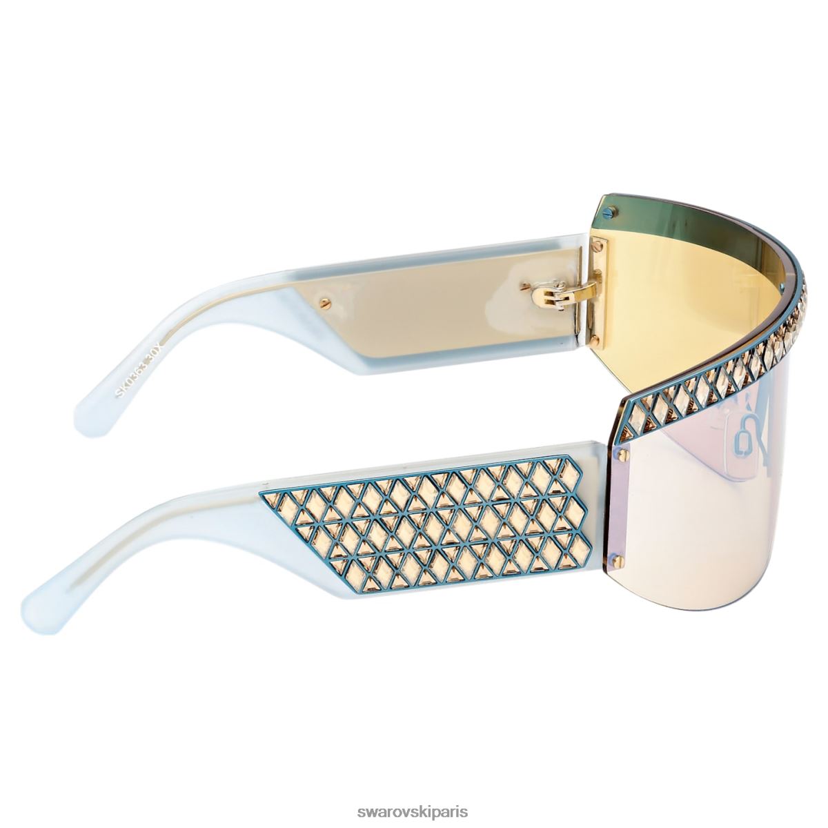 accessoires Swarovski des lunettes de soleil masque, teinte dégradée, sk0363 30x, bleu RZD0XJ1445