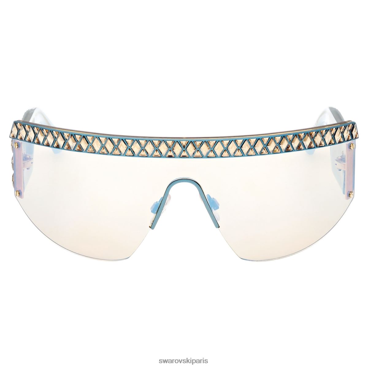 accessoires Swarovski des lunettes de soleil masque, teinte dégradée, sk0363 30x, bleu RZD0XJ1445