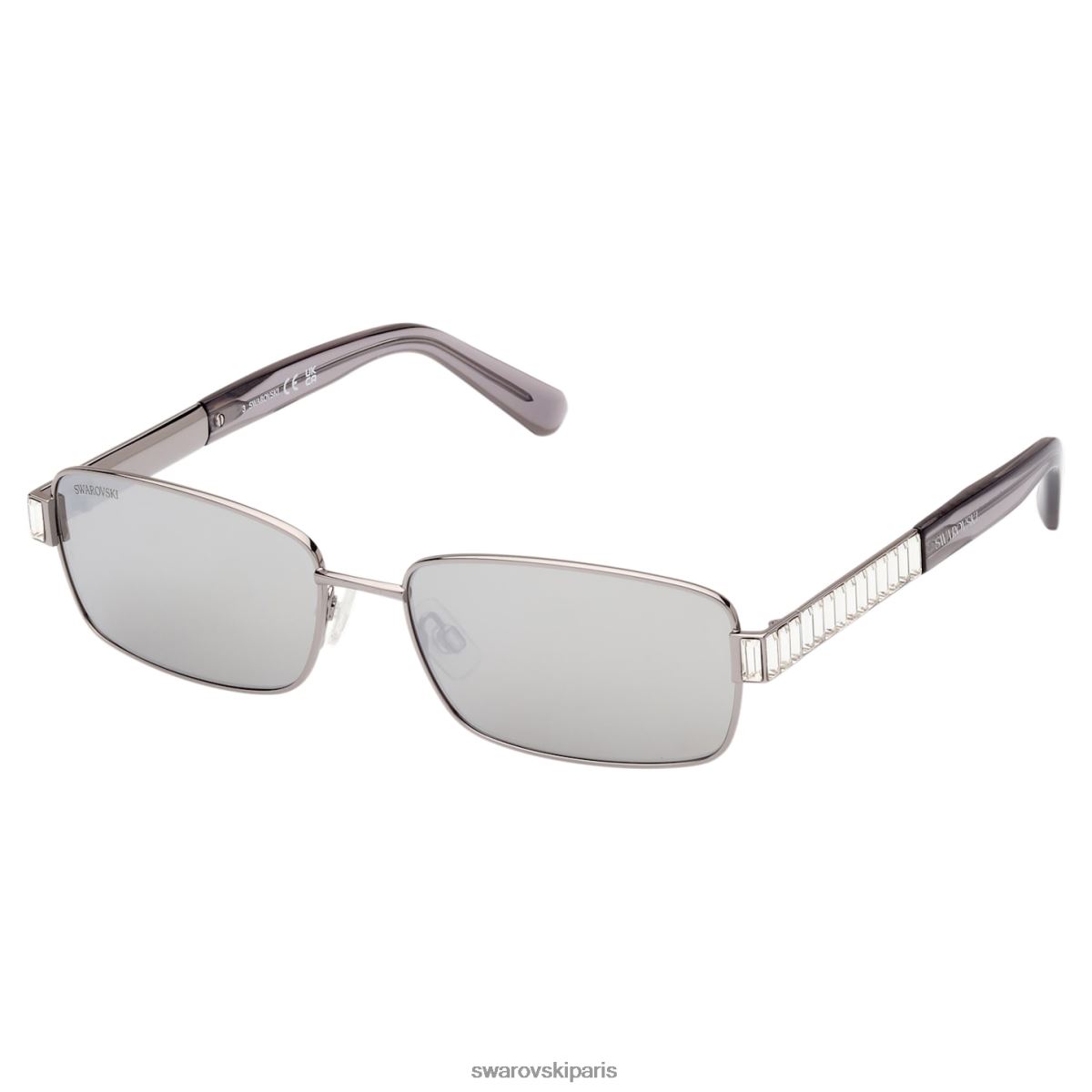 accessoires Swarovski des lunettes de soleil miroir, sk0389 14c, ton argent RZD0XJ1456