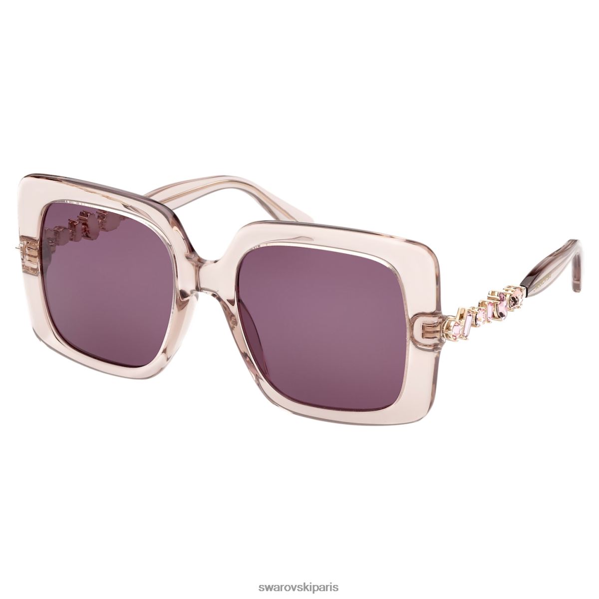 accessoires Swarovski des lunettes de soleil surdimensionné, forme carrée, sk0357 années 20, violet RZD0XJ1462