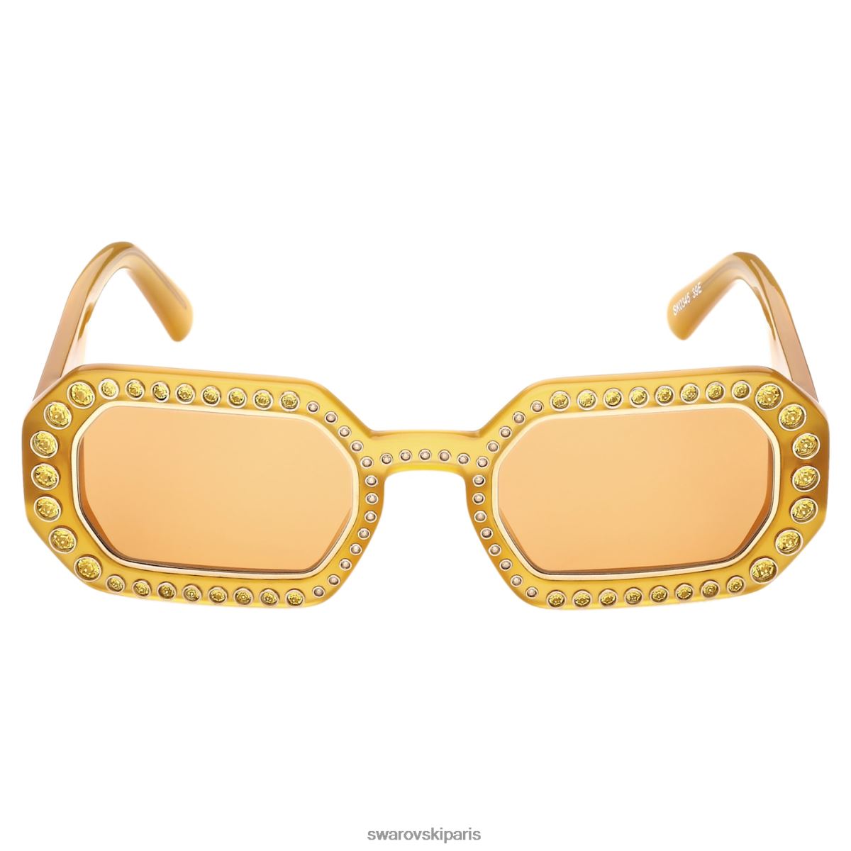 accessoires Swarovski lunettes de soleil forme octogonale pavé, sk0345 39e, orange RZD0XJ1451