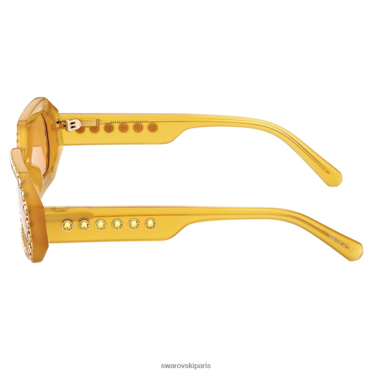 accessoires Swarovski lunettes de soleil forme octogonale pavé, sk0345 39e, orange RZD0XJ1451