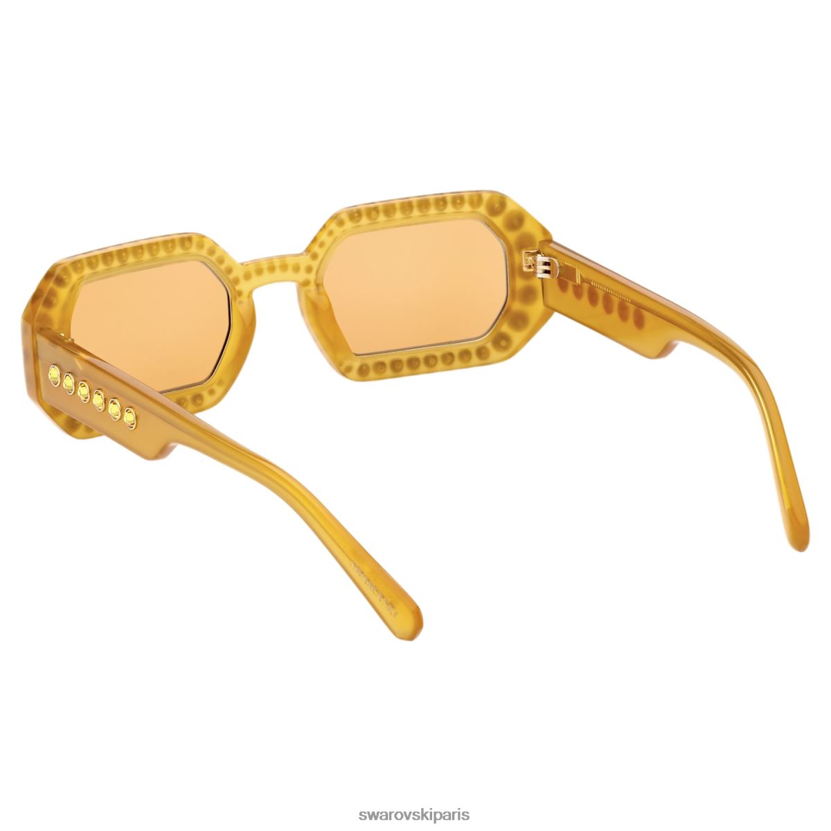 accessoires Swarovski lunettes de soleil forme octogonale pavé, sk0345 39e, orange RZD0XJ1451