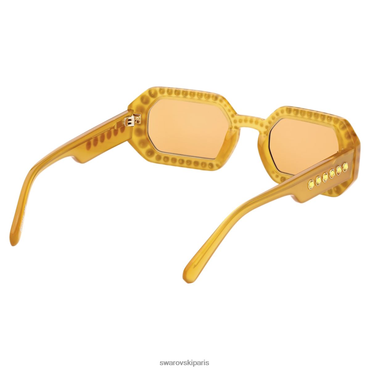 accessoires Swarovski lunettes de soleil forme octogonale pavé, sk0345 39e, orange RZD0XJ1451