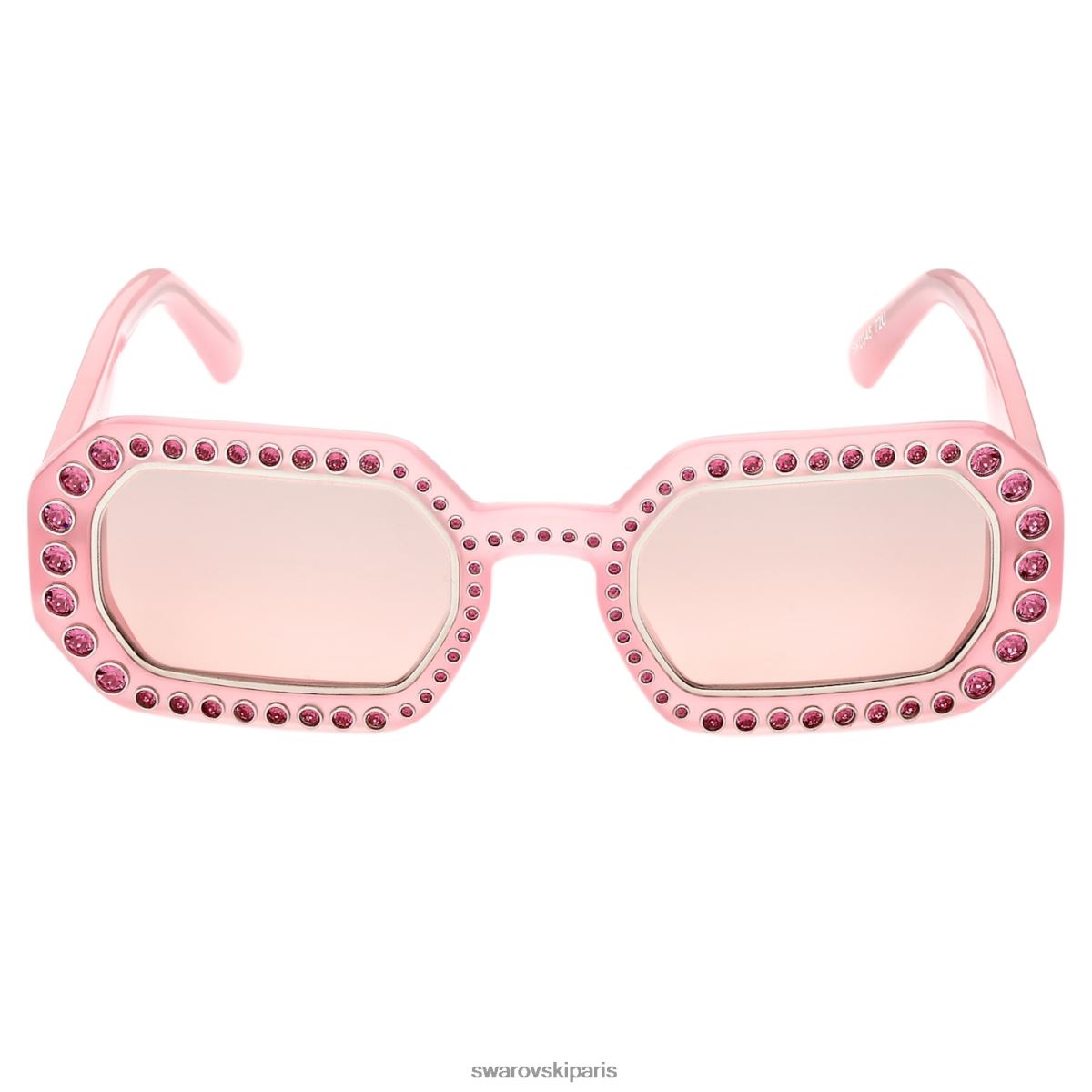 accessoires Swarovski lunettes de soleil forme octogonale pavé, sk0345 72u, rose RZD0XJ1447