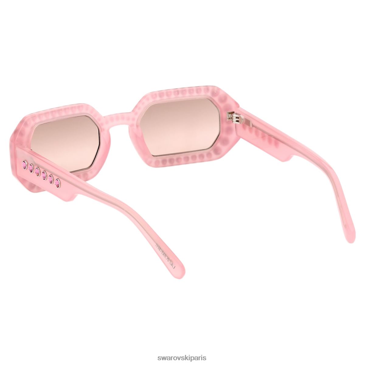 accessoires Swarovski lunettes de soleil forme octogonale pavé, sk0345 72u, rose RZD0XJ1447