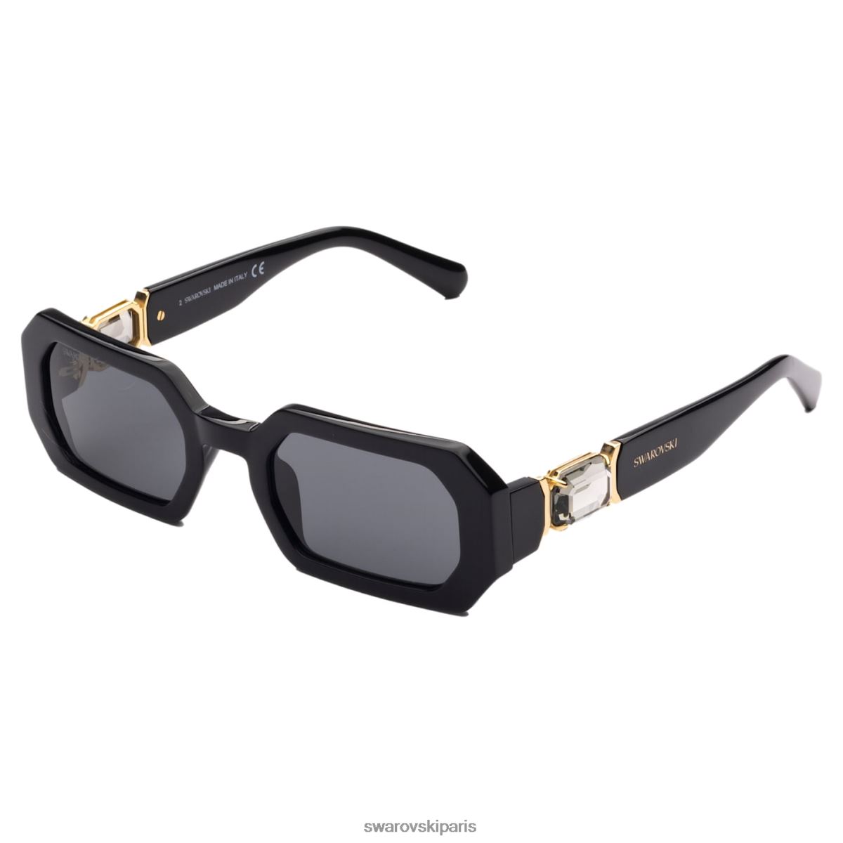 accessoires Swarovski lunettes de soleil forme octogonale sk0349 01a, noir RZD0XJ1450