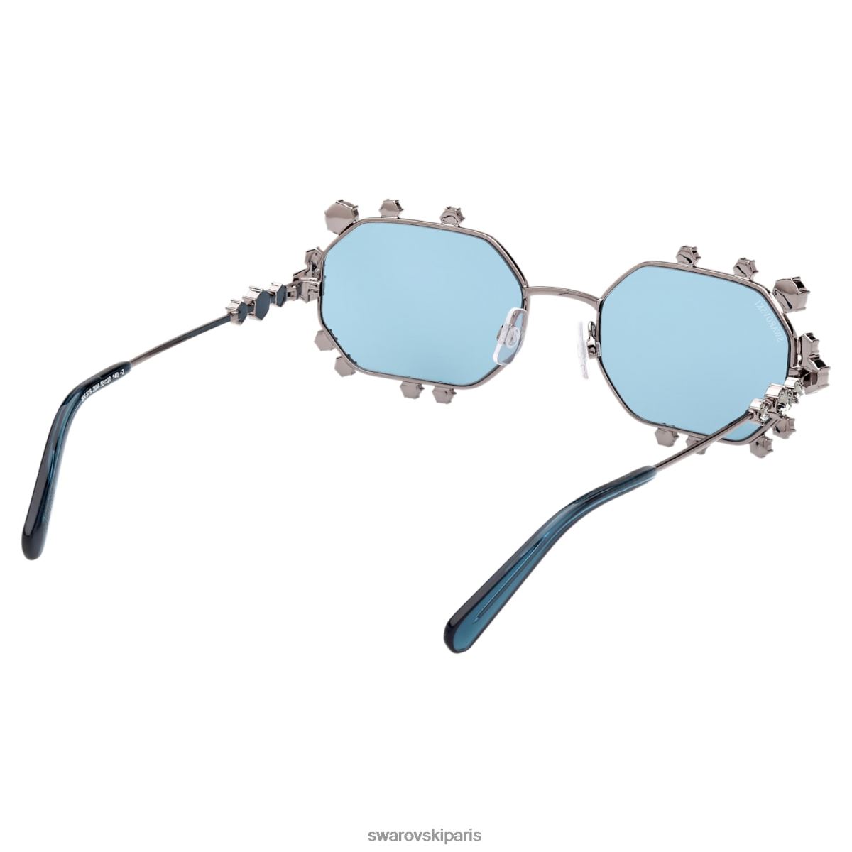 accessoires Swarovski lunettes de soleil forme octogonale sk0376 20v, bleu RZD0XJ1433