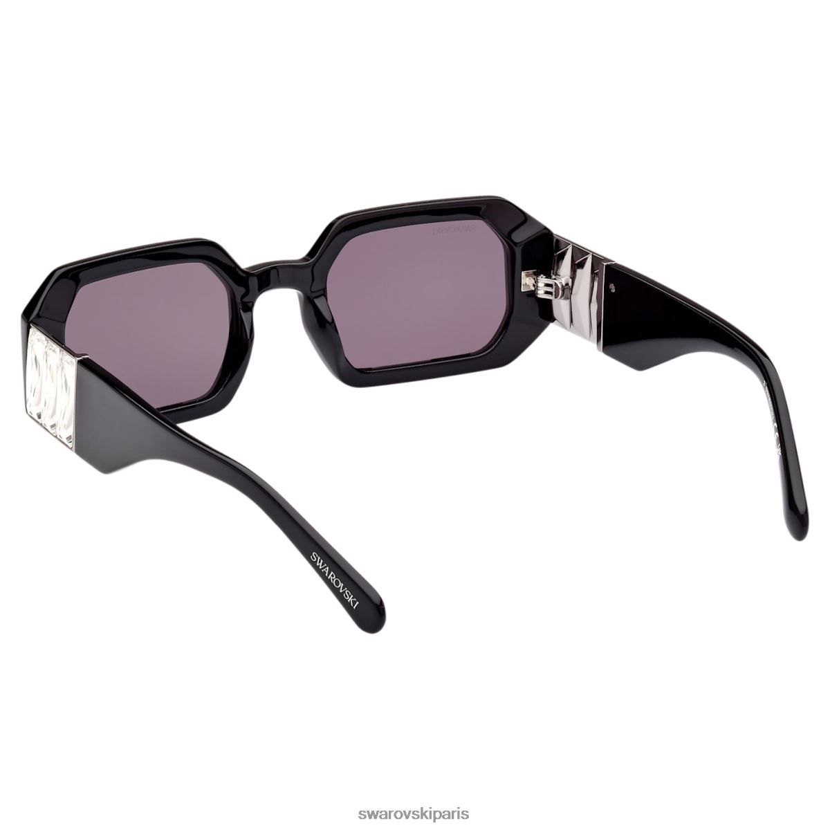 accessoires Swarovski lunettes de soleil forme octogonale sk0387 01a, noir RZD0XJ1442