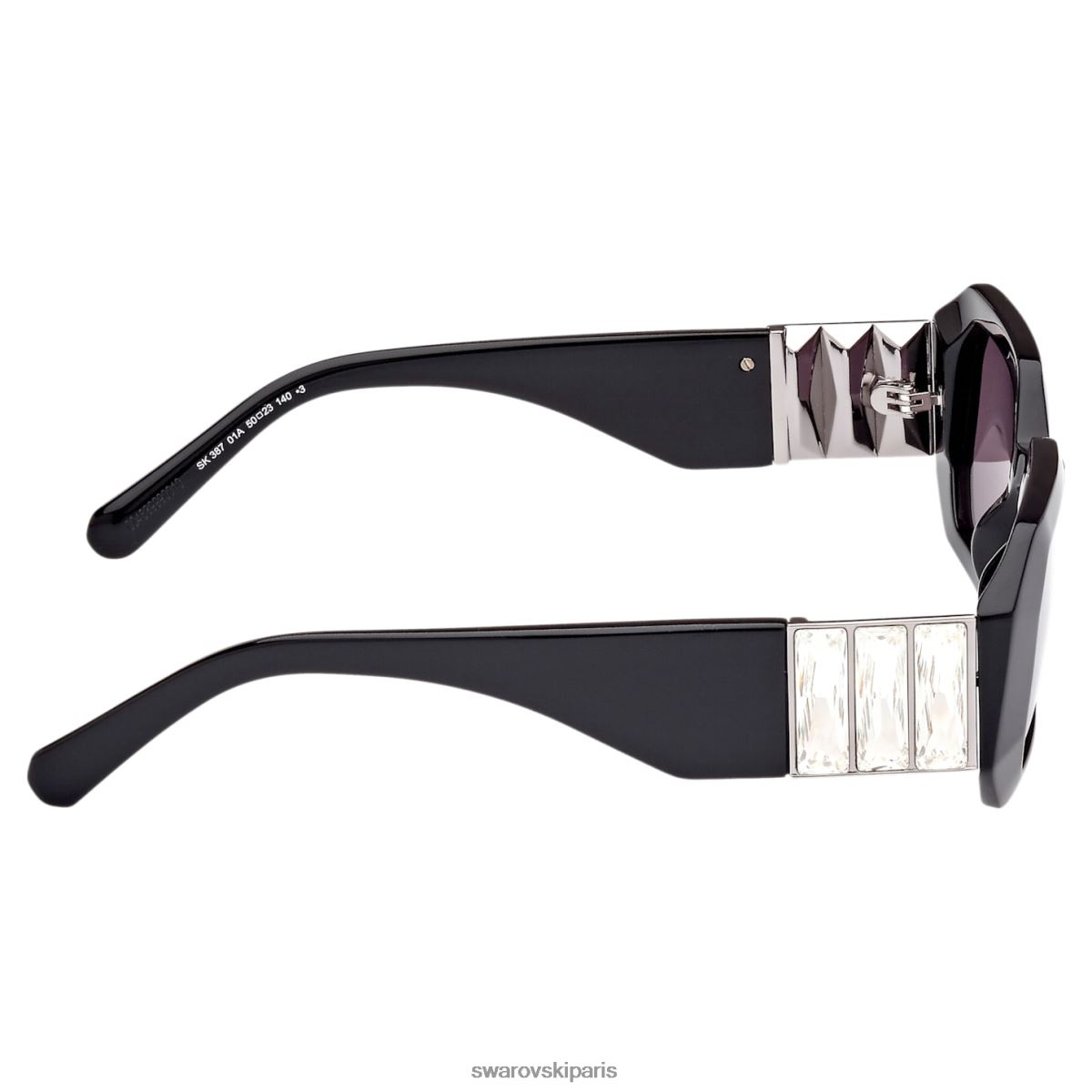 accessoires Swarovski lunettes de soleil forme octogonale sk0387 01a, noir RZD0XJ1442