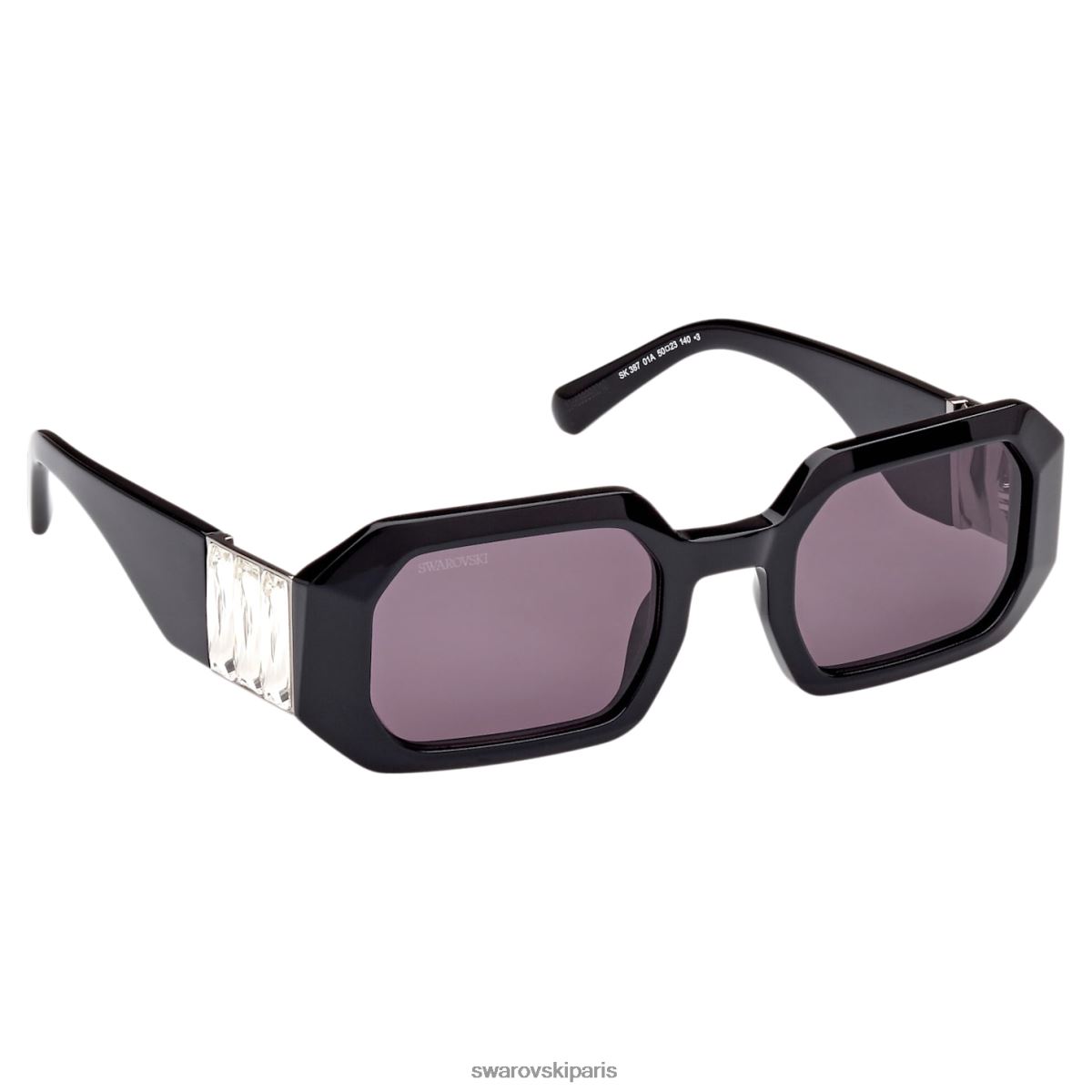 accessoires Swarovski lunettes de soleil forme octogonale sk0387 01a, noir RZD0XJ1442