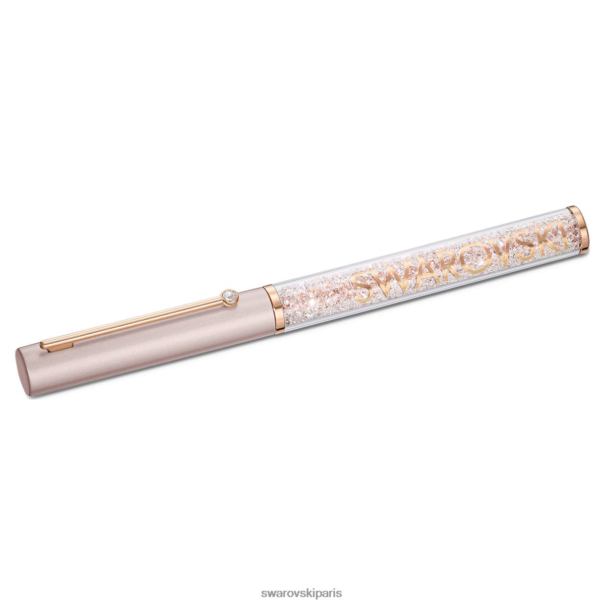 accessoires Swarovski stylo à bille brillant cristallin ton or rose, laqué rose, plaqué ton or rose RZD0XJ1283