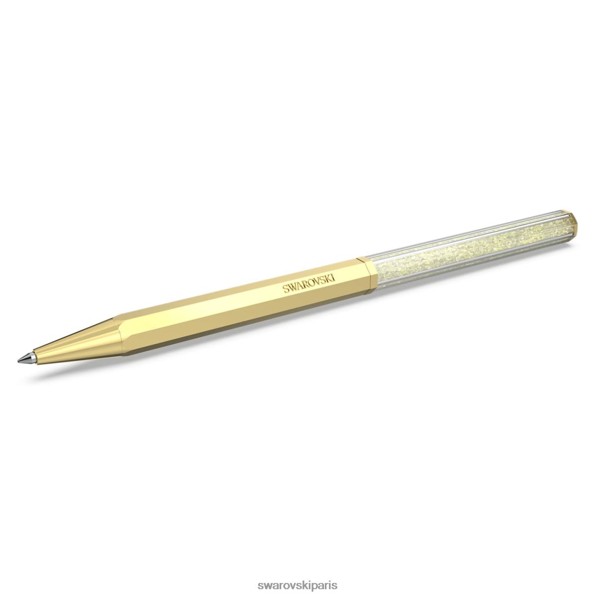 accessoires Swarovski stylo à bille cristallin forme octogonale, ton doré, plaqué ton or RZD0XJ1261