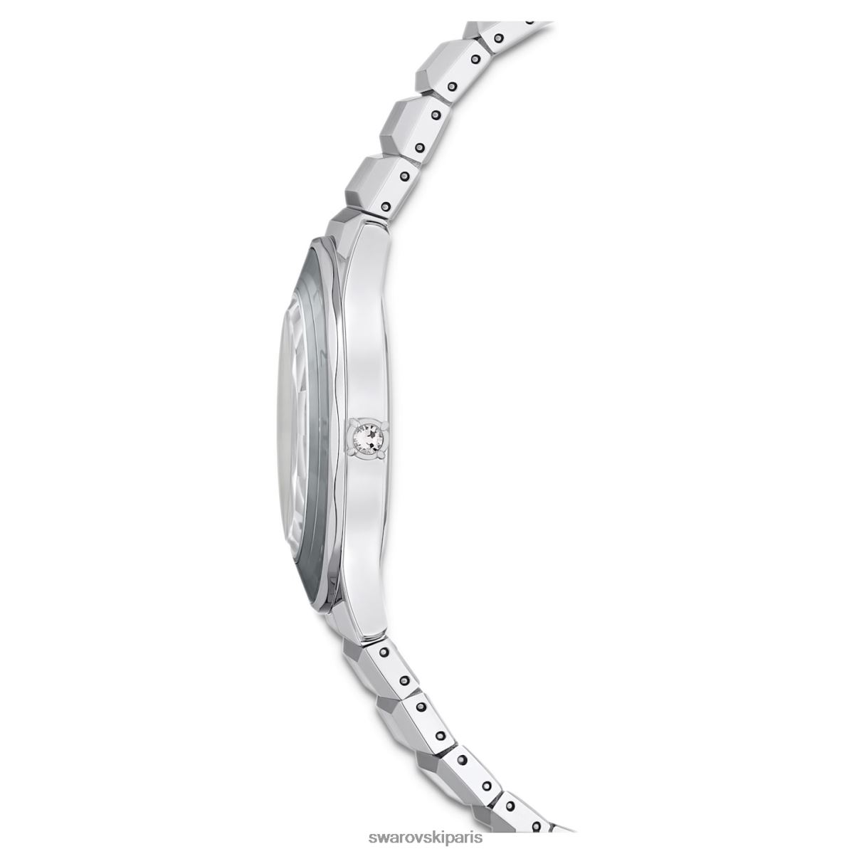 accessoires Swarovski montre 37 mm fabrication suisse, bracelet en métal, ton argenté, acier inoxydable RZD0XJ1221