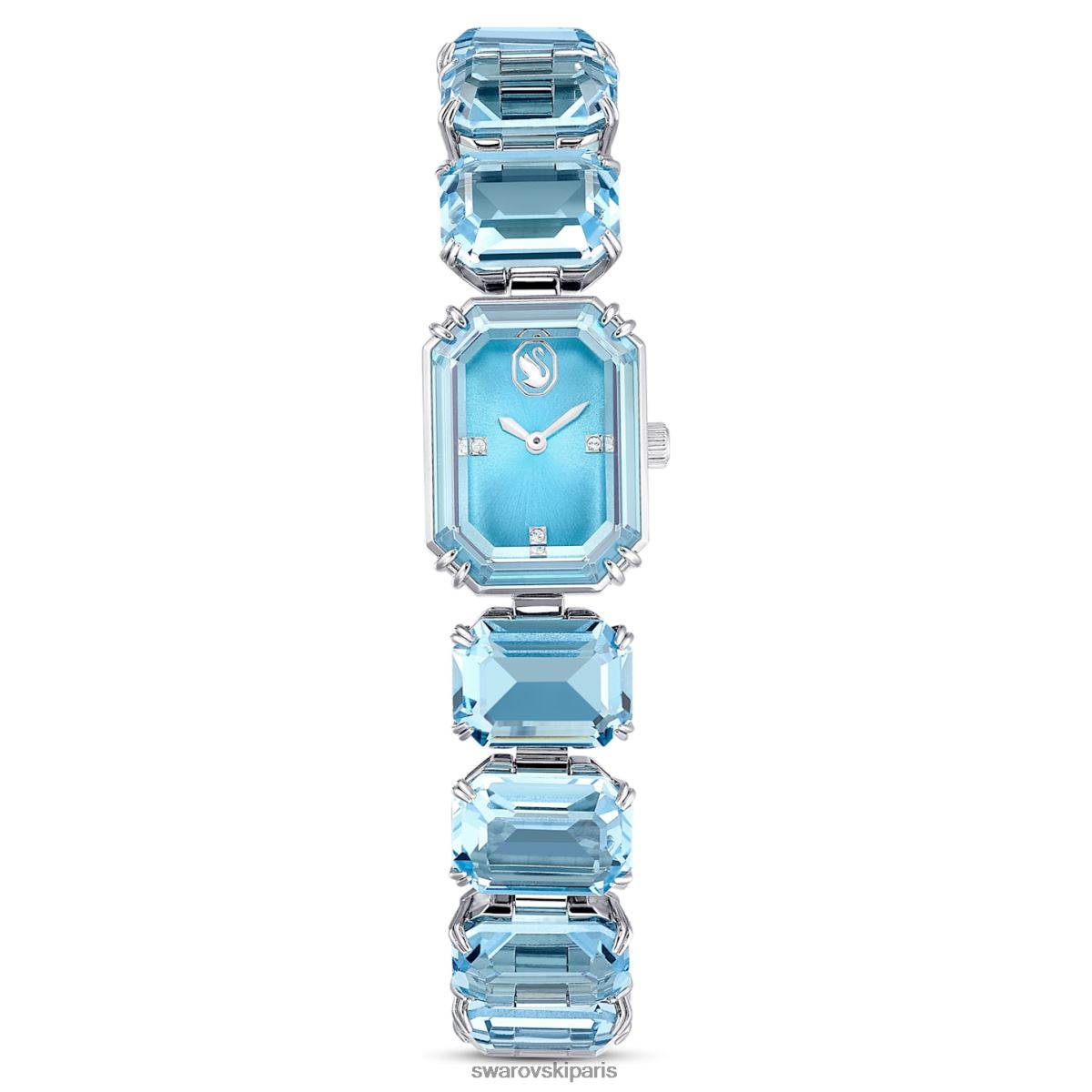 accessoires Swarovski montre bracelet taille octogonale, bleu, acier inoxydable RZD0XJ1219