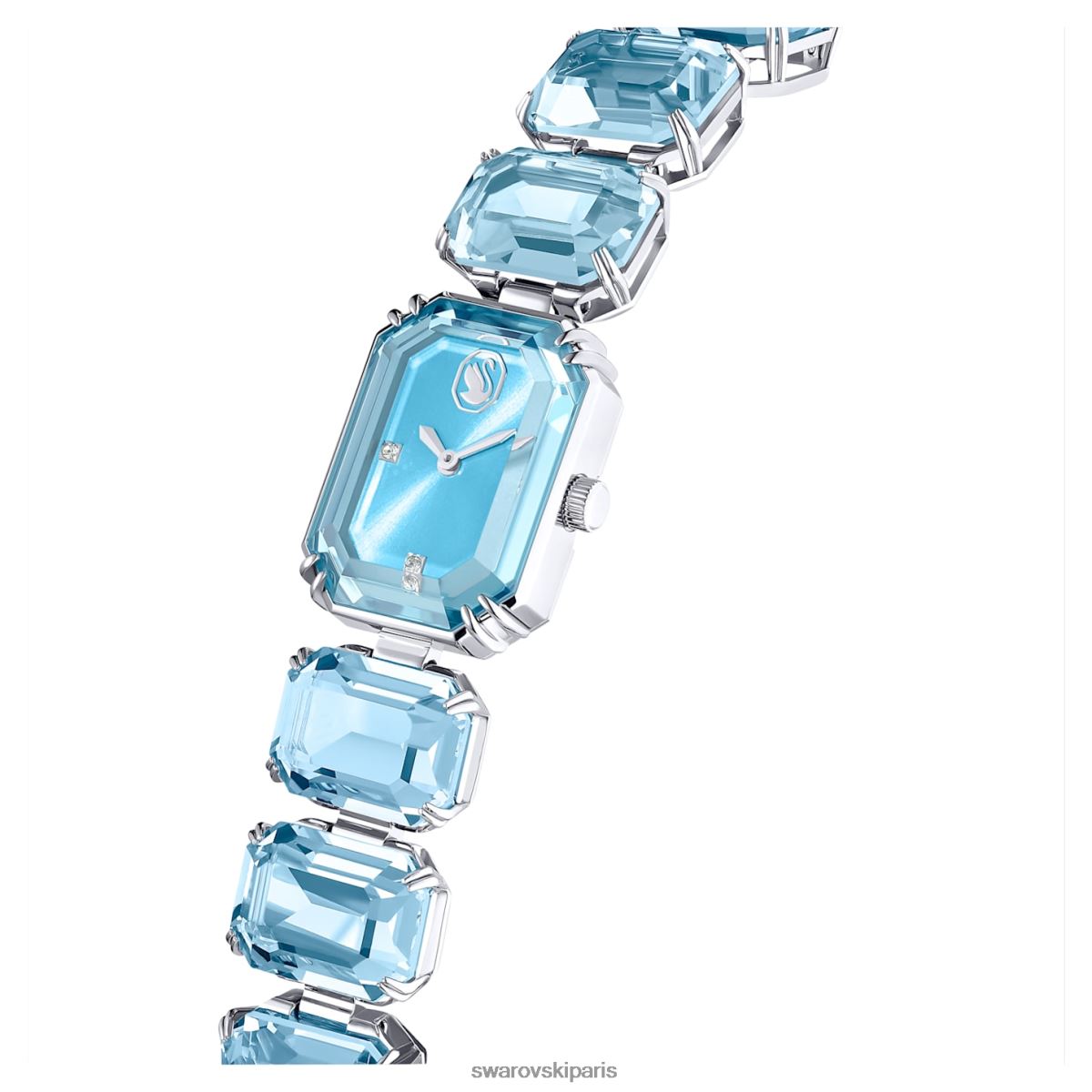 accessoires Swarovski montre bracelet taille octogonale, bleu, acier inoxydable RZD0XJ1219