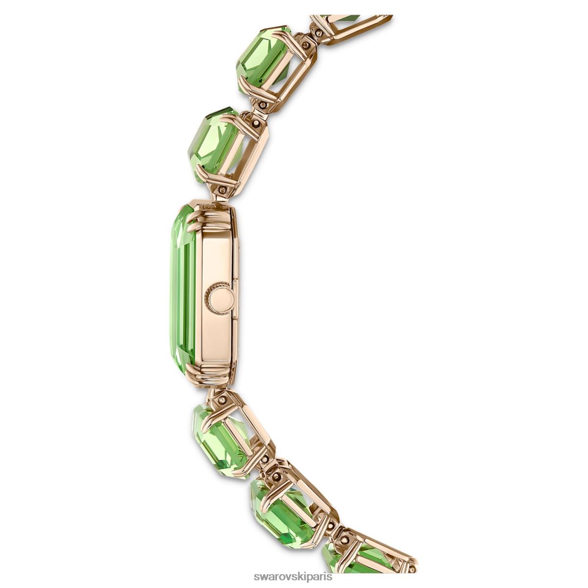 accessoires Swarovski montre bracelet taille octogonale, vert, finition dorée champagne RZD0XJ1142