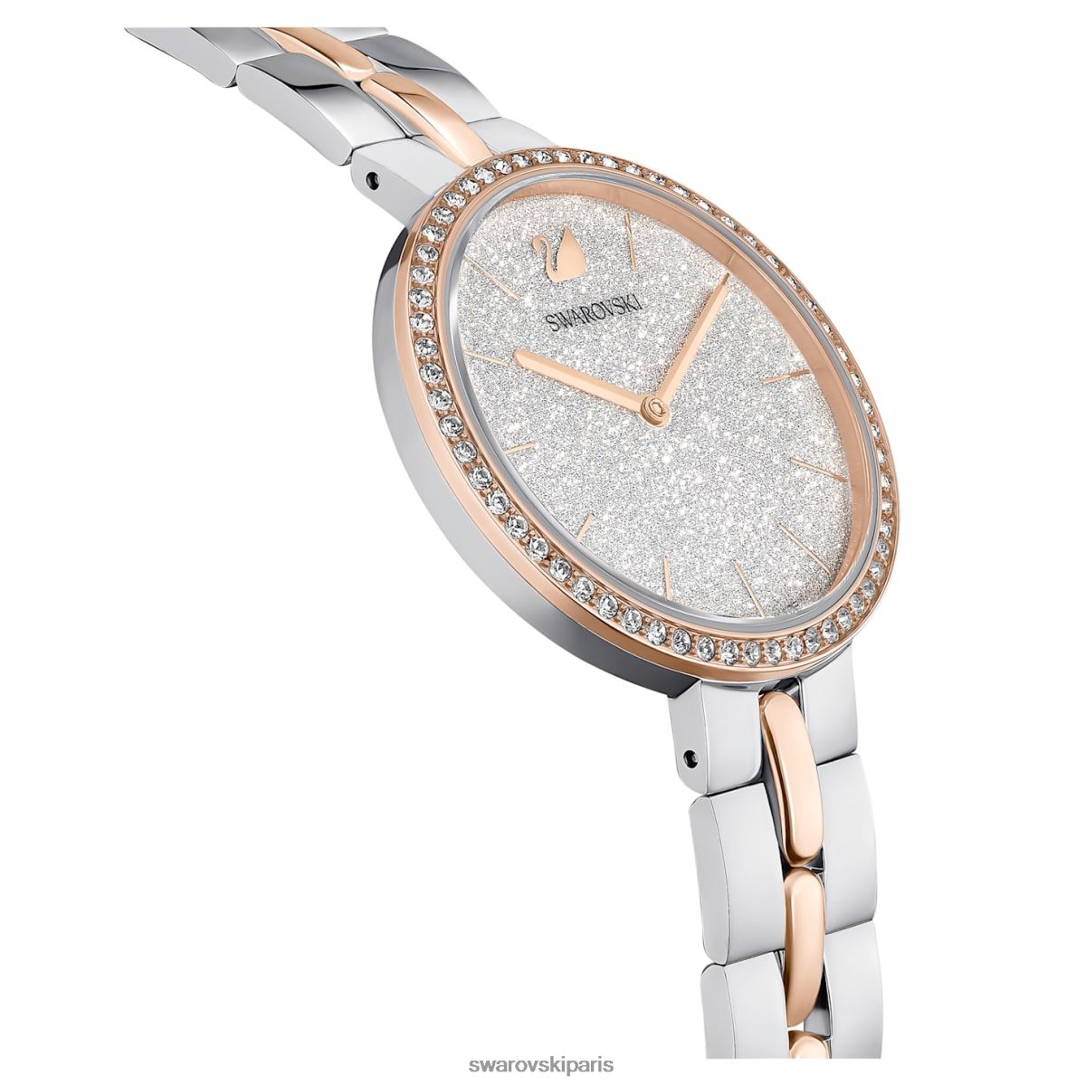 accessoires Swarovski montre cosmopolite fabrication suisse, bracelet en métal, blanc, finition métaux mixtes RZD0XJ1156