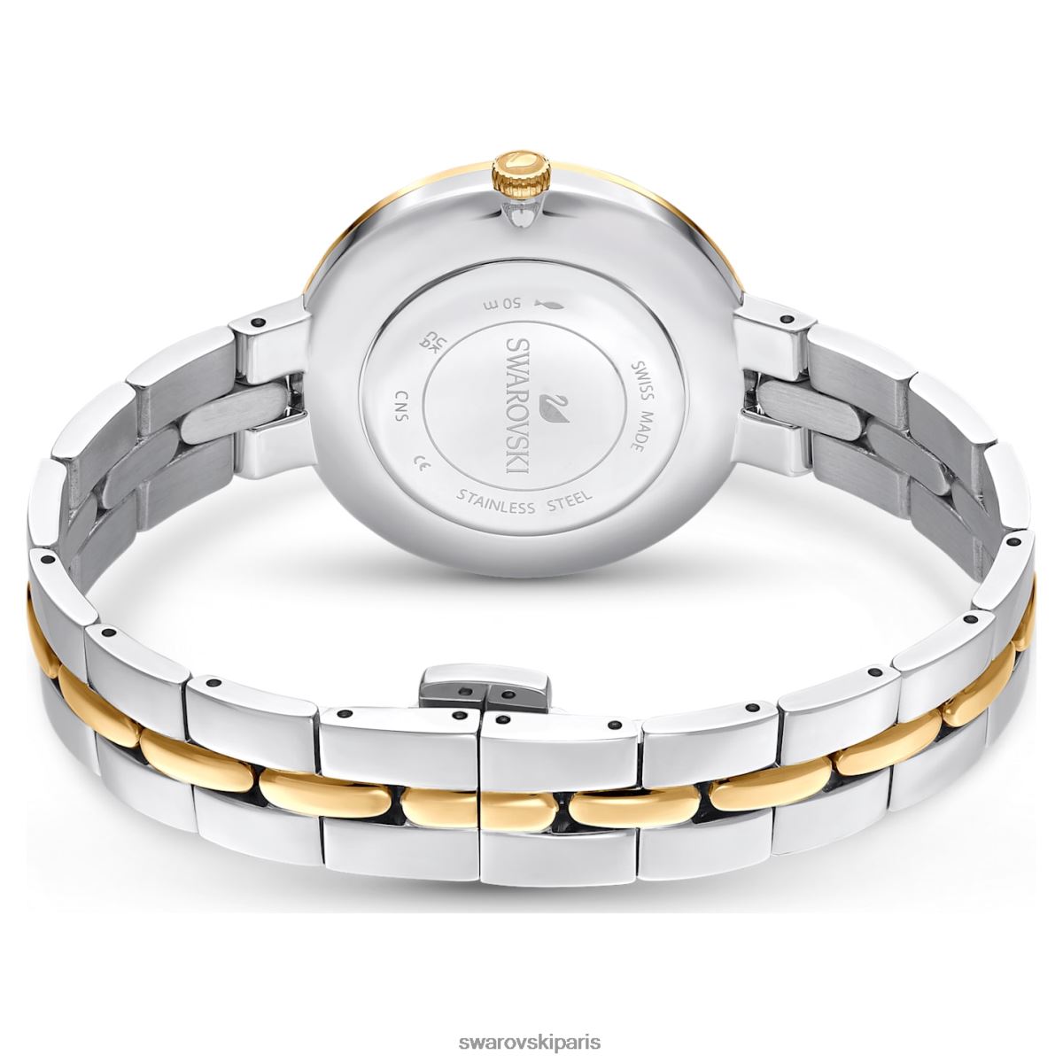 accessoires Swarovski montre cosmopolite fabrication suisse, bracelet en métal, noir, finition métaux mixtes RZD0XJ1144