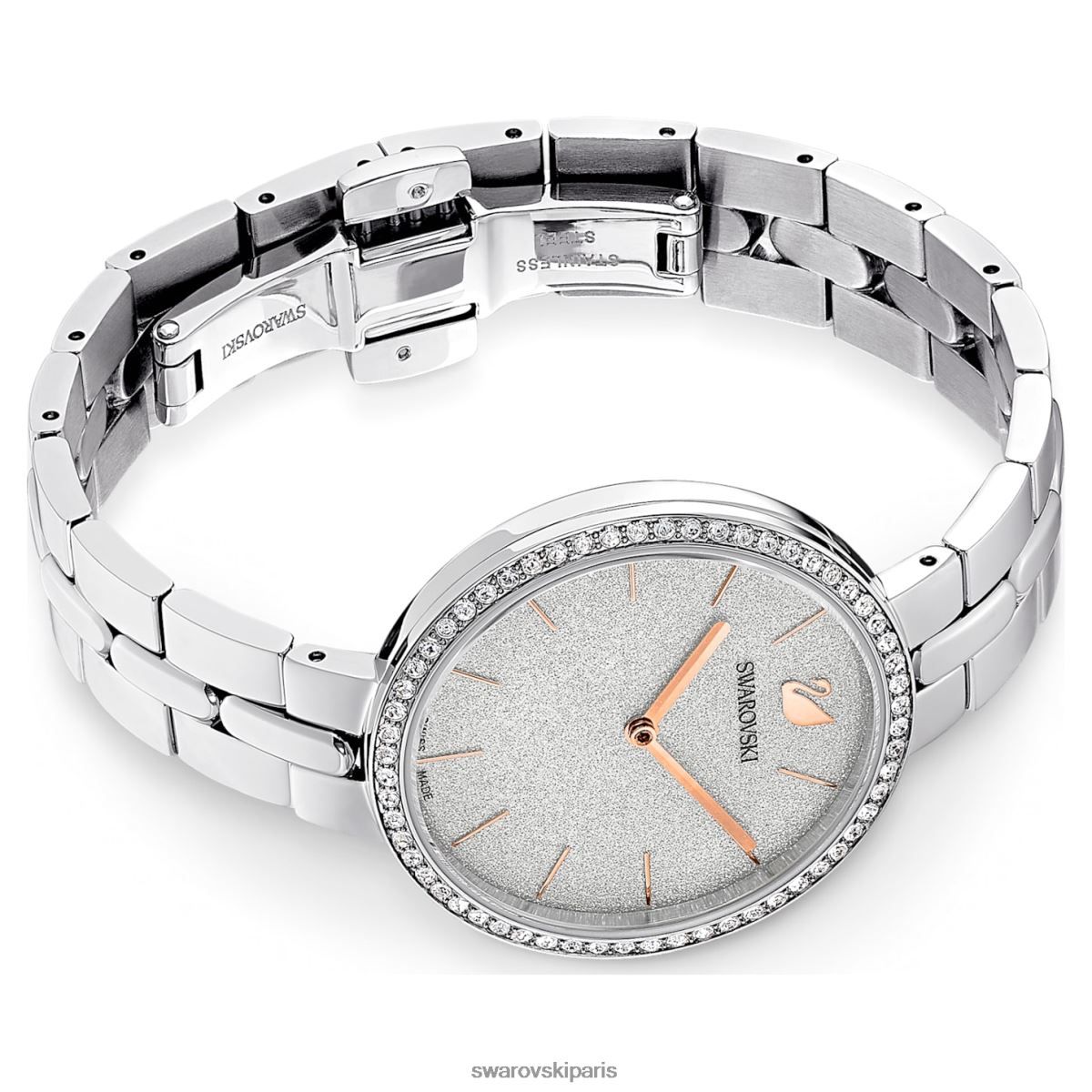 accessoires Swarovski montre cosmopolite fabrication suisse, bracelet en métal, ton argenté, acier inoxydable RZD0XJ1229