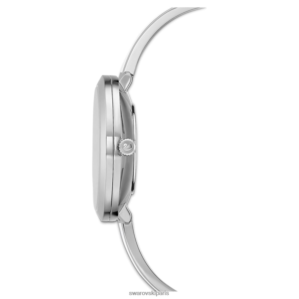 accessoires Swarovski montre délice cristallin fabrication suisse, bracelet en métal, blanc, acier inoxydable RZD0XJ1228