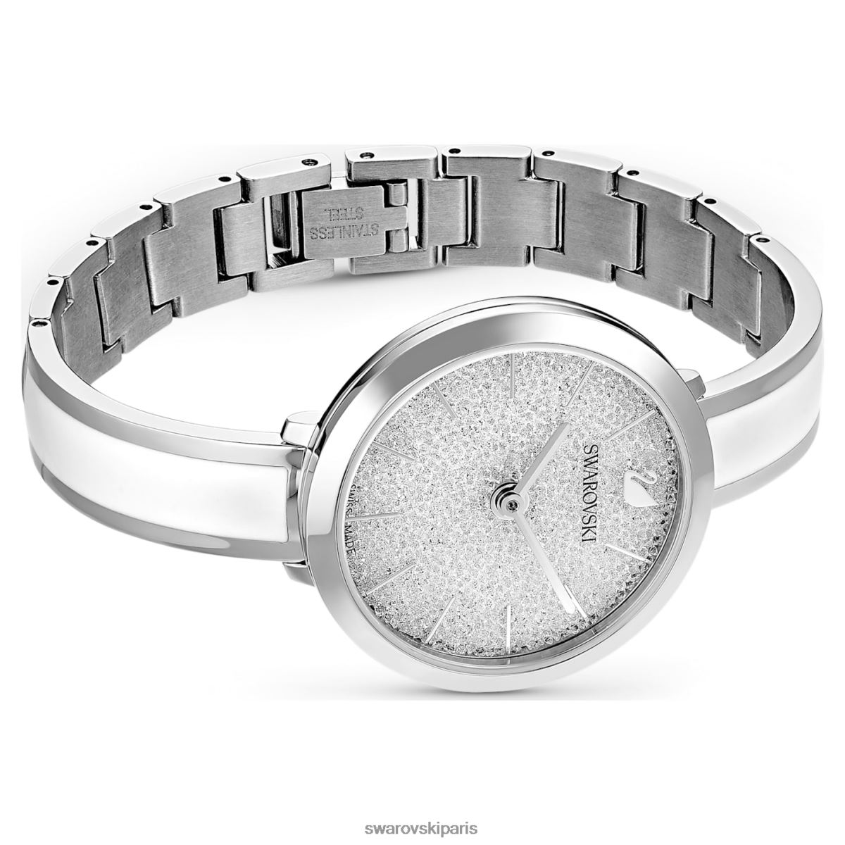 accessoires Swarovski montre délice cristallin fabrication suisse, bracelet en métal, blanc, acier inoxydable RZD0XJ1228