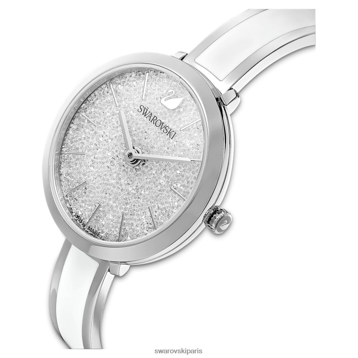 accessoires Swarovski montre délice cristallin fabrication suisse, bracelet en métal, blanc, acier inoxydable RZD0XJ1228