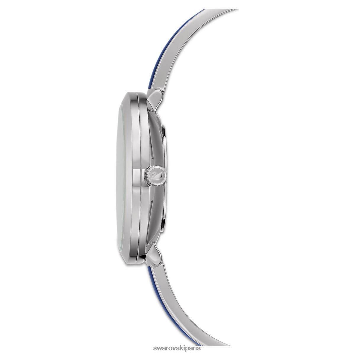 accessoires Swarovski montre délice cristallin fabrication suisse, bracelet en métal, bleu, acier inoxydable RZD0XJ1222