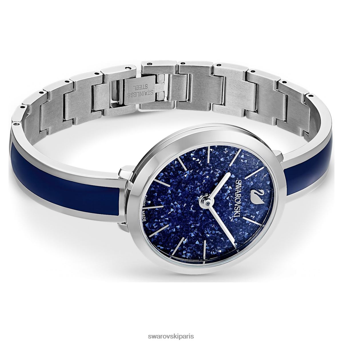 accessoires Swarovski montre délice cristallin fabrication suisse, bracelet en métal, bleu, acier inoxydable RZD0XJ1222