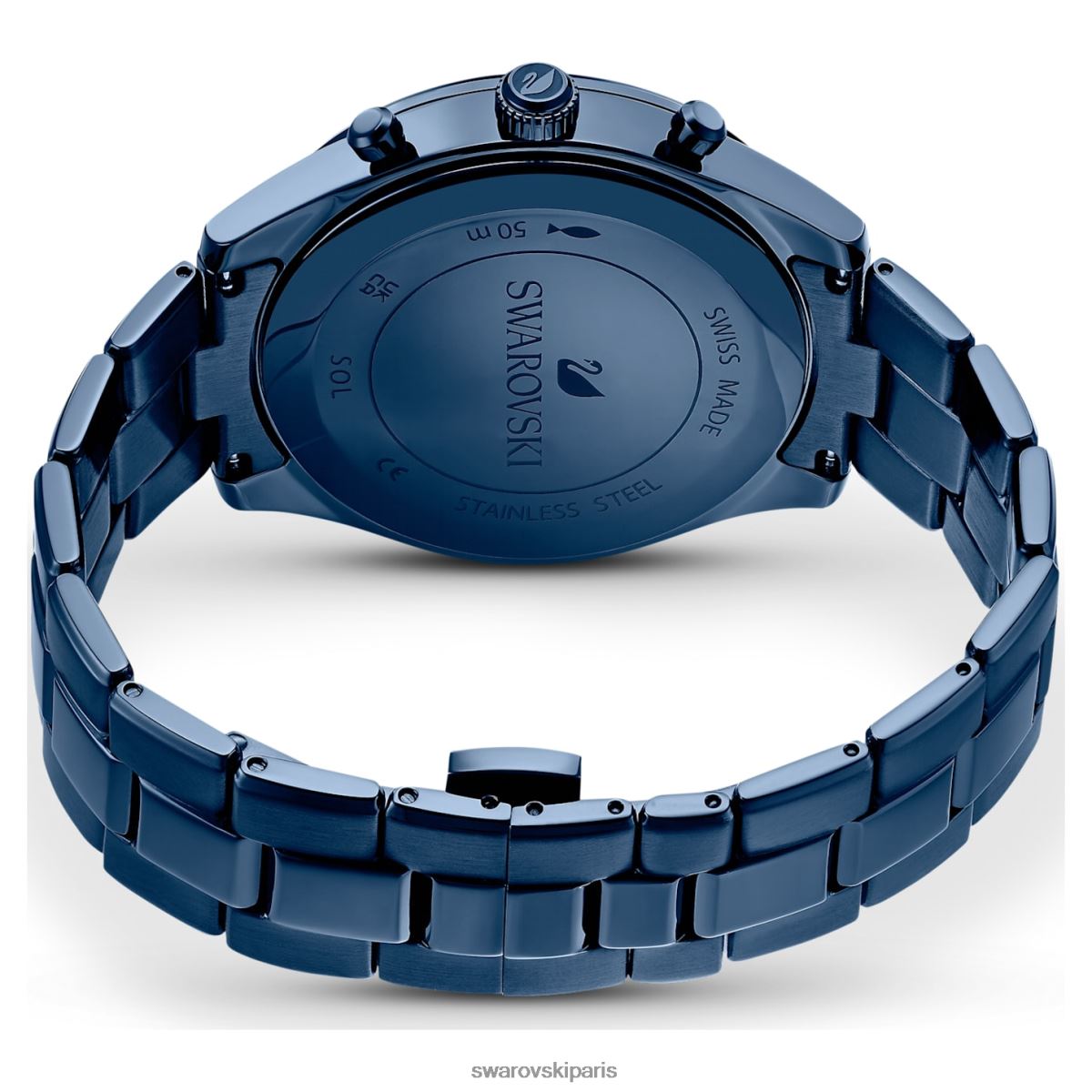 accessoires Swarovski montre de sport octea lux fabrication suisse, bracelet en métal, bleu, finition bleue RZD0XJ1232