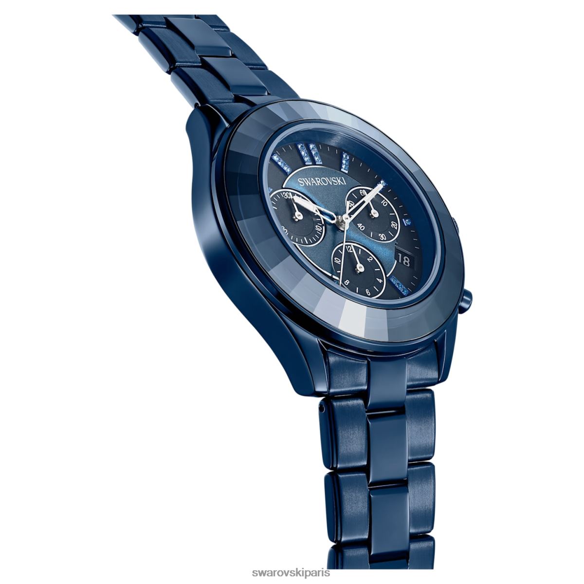 accessoires Swarovski montre de sport octea lux fabrication suisse, bracelet en métal, bleu, finition bleue RZD0XJ1232