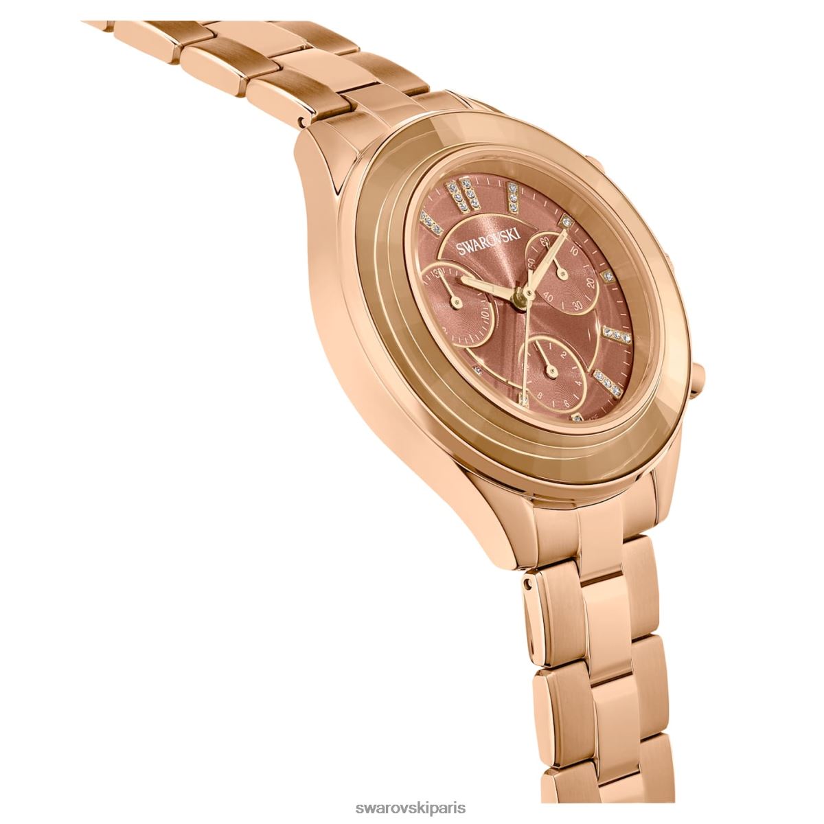 accessoires Swarovski montre de sport octea lux fabrication suisse, bracelet en métal, marron, finition dorée RZD0XJ1149