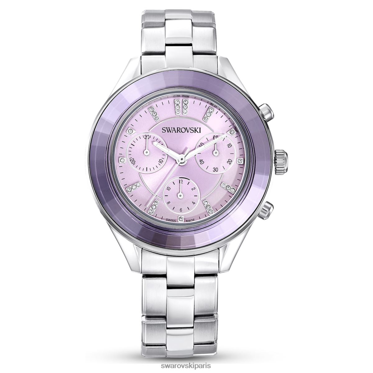 accessoires Swarovski montre de sport octea lux fabrication suisse, bracelet en métal, violet, acier inoxydable RZD0XJ1226