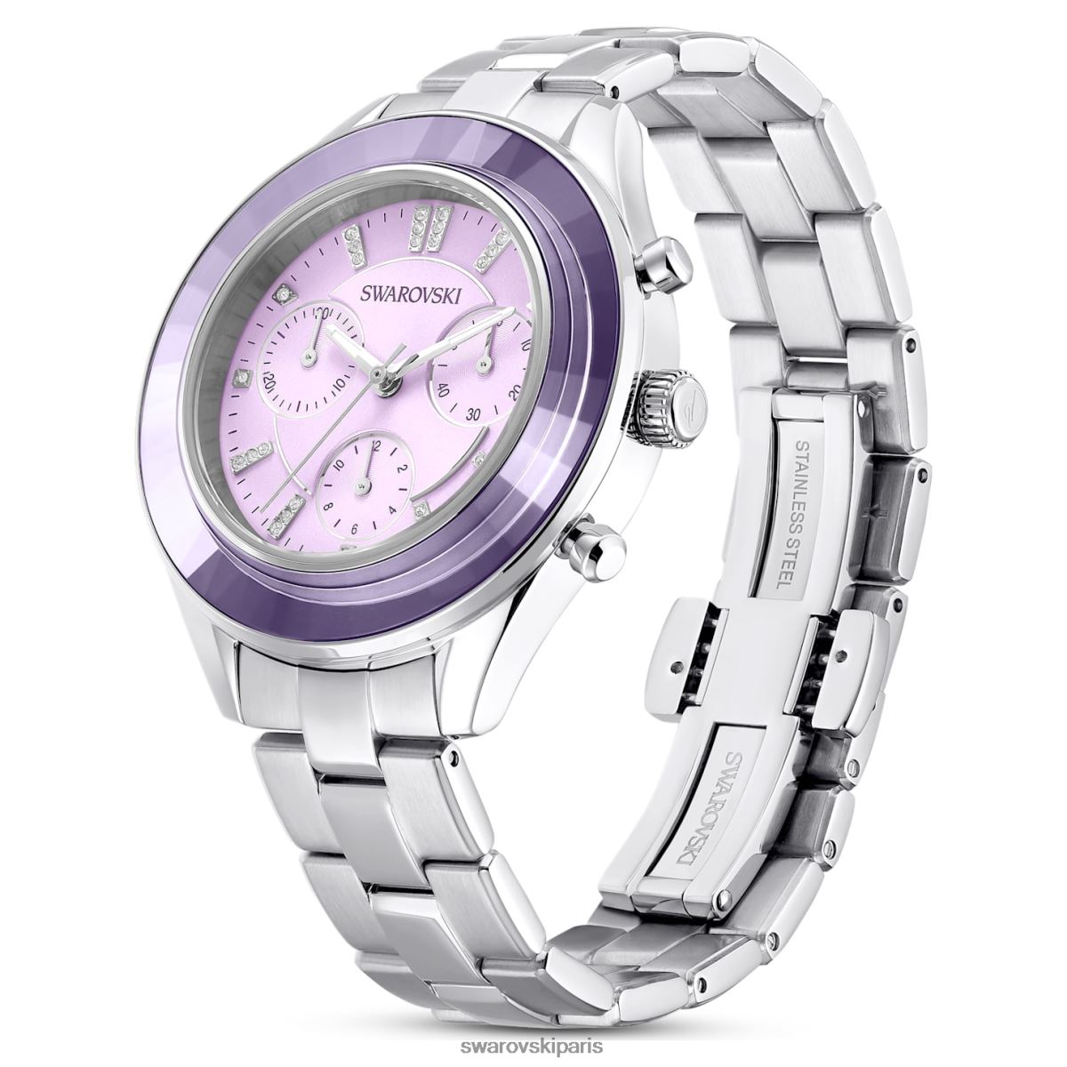 accessoires Swarovski montre de sport octea lux fabrication suisse, bracelet en métal, violet, acier inoxydable RZD0XJ1226