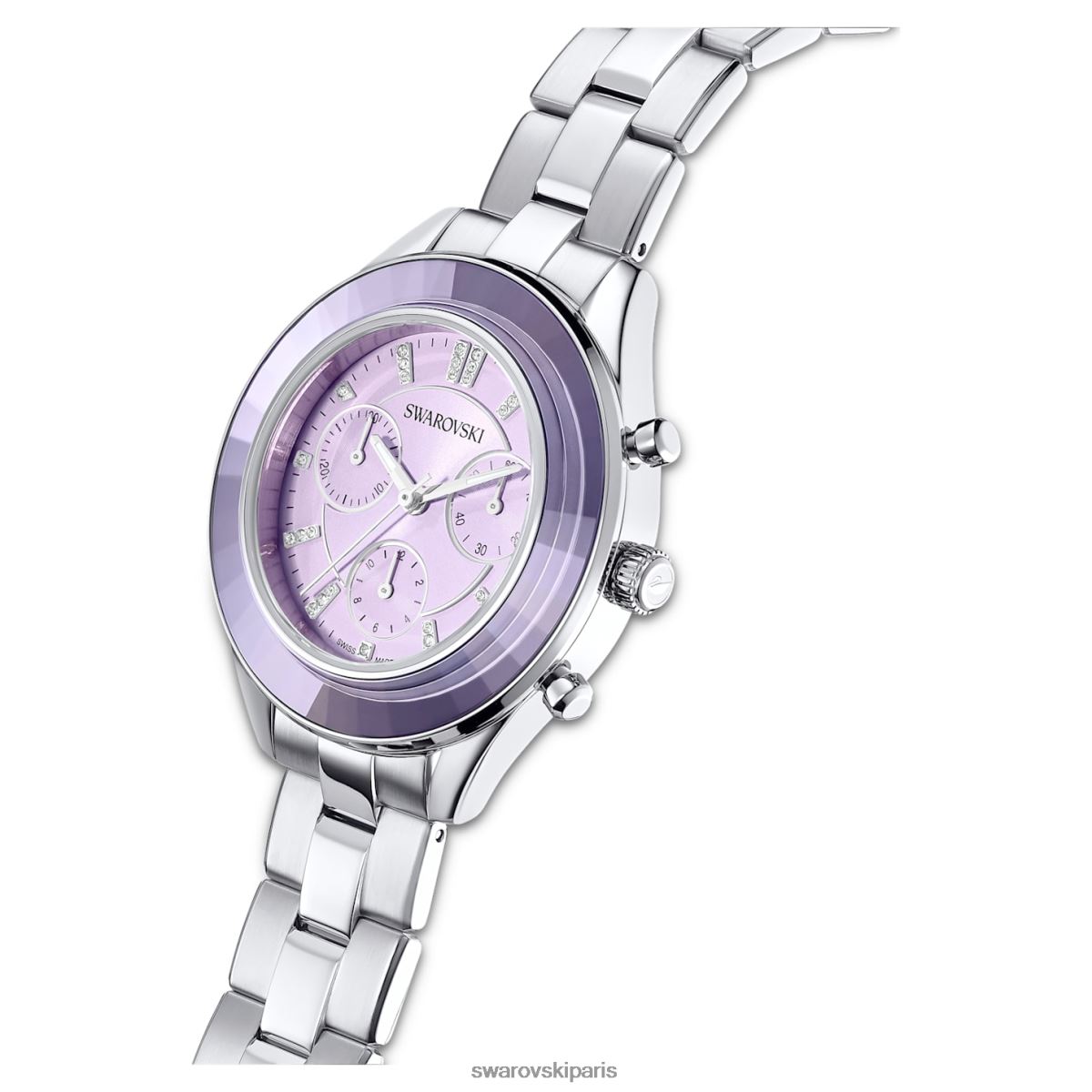 accessoires Swarovski montre de sport octea lux fabrication suisse, bracelet en métal, violet, acier inoxydable RZD0XJ1226