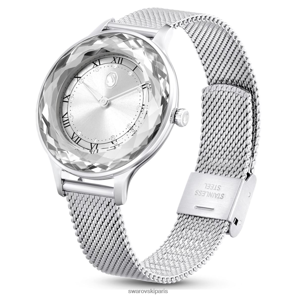 accessoires Swarovski montre octea nova fabrication suisse, bracelet en métal, ton argenté, acier inoxydable RZD0XJ1242