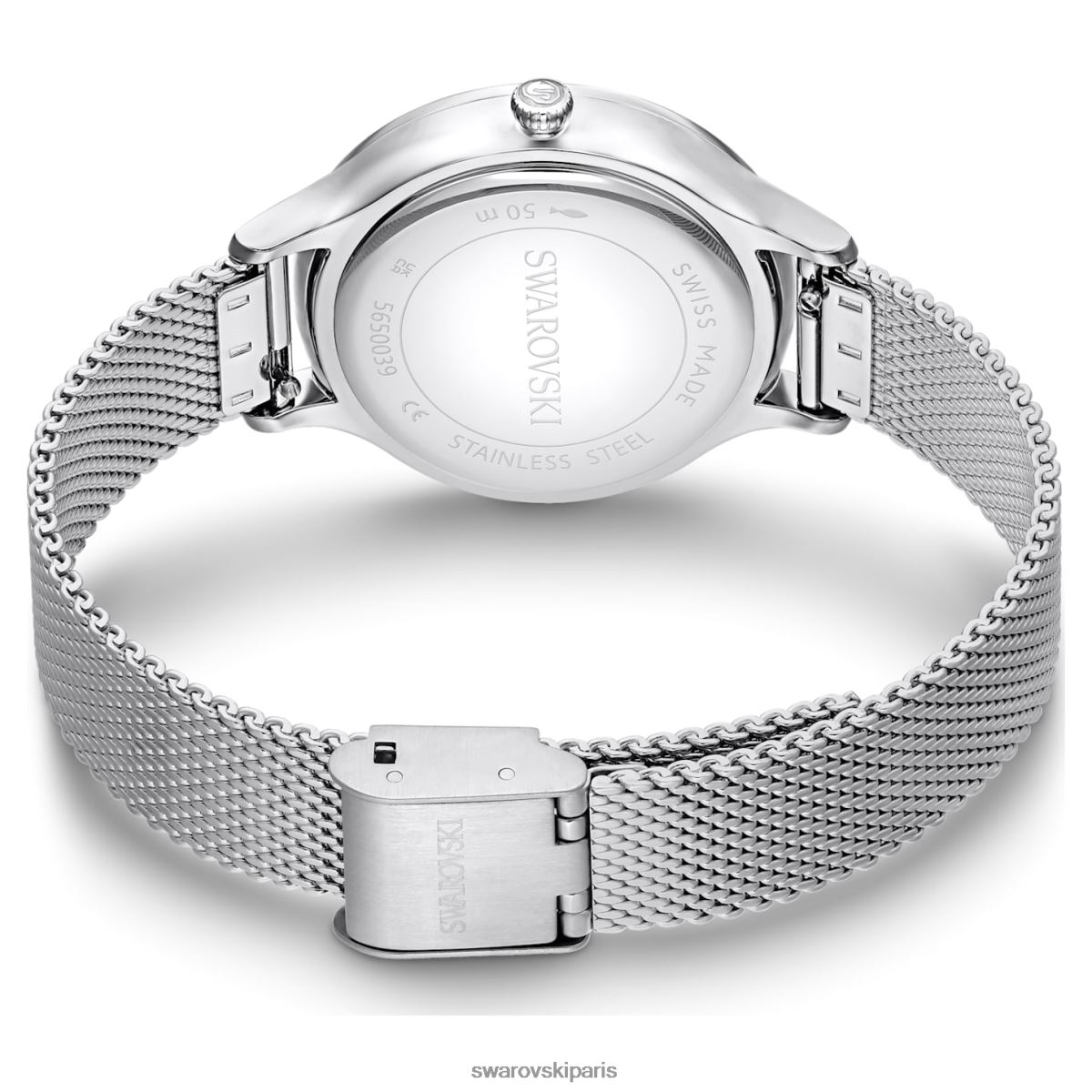 accessoires Swarovski montre octea nova fabrication suisse, bracelet en métal, ton argenté, acier inoxydable RZD0XJ1242