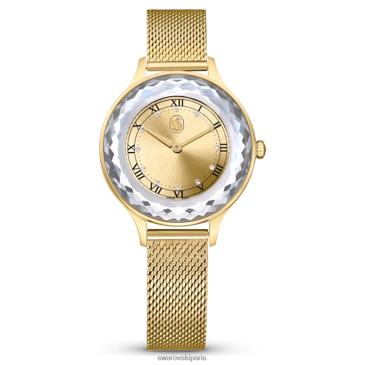accessoires Swarovski montre octea nova fabrication suisse, bracelet en métal, ton doré, finition dorée RZD0XJ1147